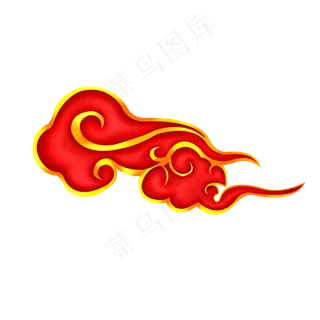 金色边框红色云纹党建