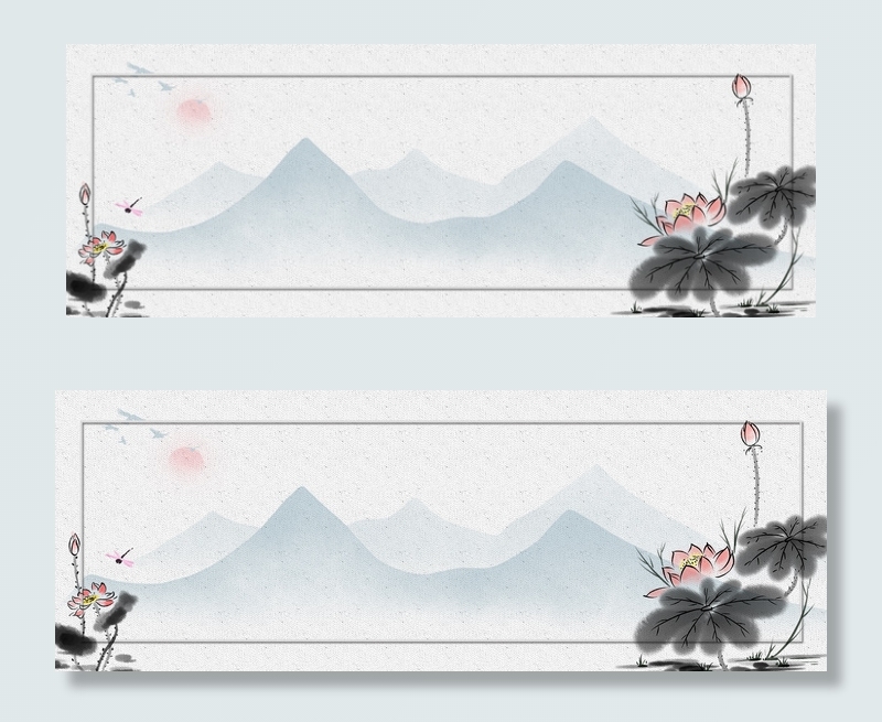 简约创意淡雅中国风banner(1920*700px 	       )psd模版下载