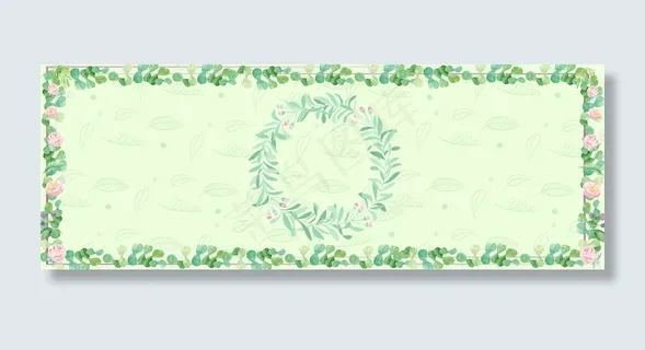 淘宝文艺小清新简约手绘banner