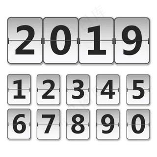 倒计时 数字 翻页,免抠元素