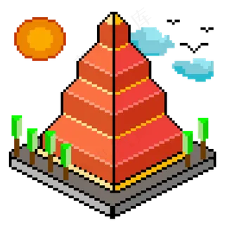 像素风格立体小塔