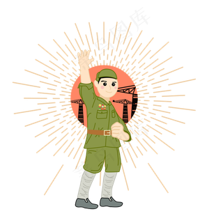 纪念革命光芒红军红星吊车爱国P