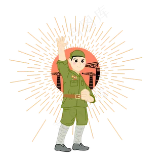 纪念革命光芒红军红星吊车爱国P