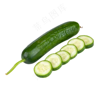 绿色黄瓜食物元素,免抠元素