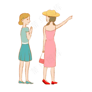 618购物节姐妹购物元素下载