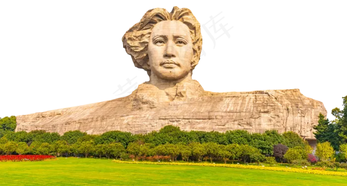 橘子洲的青年*像,免抠元素(2000*1077px 300 dpi )psd模版下载