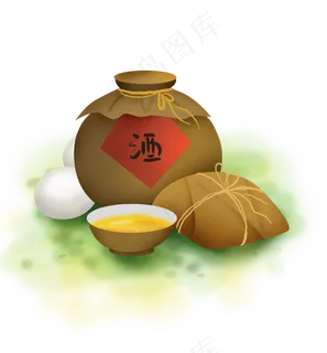 端午节习俗鸭蛋和酒