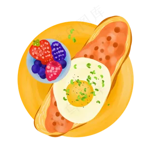 水果鸡蛋装饰插图