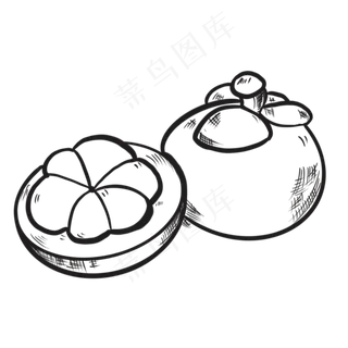 线描山竹卡通元素