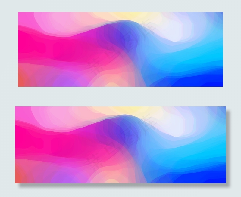 玫瑰纹理多彩渐变banner背景