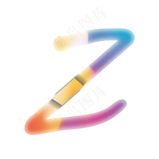 创意卡通渐变字母Z