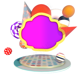 C4D立体装饰元素