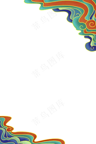 金边祥云边框国潮,免抠元素