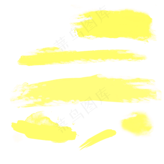 黄色矢量荧光笔刷素材图
