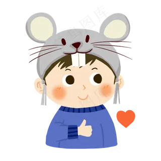 鼠年头像PNG素材,免抠元素