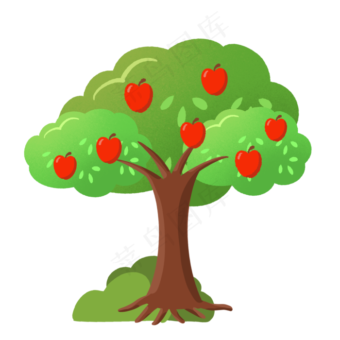 硕果累累的苹果树,免抠元素
