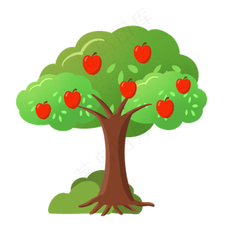 硕果累累的苹果树,免抠元素