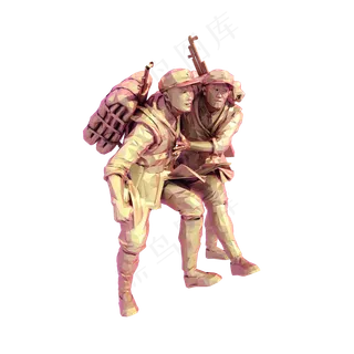 立体红军人物png图