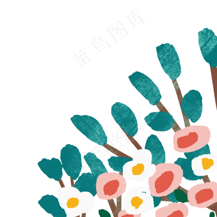 卡通植物花边下载(2000X2000(DPI:300))psd模版下载