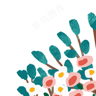 卡通植物花边下载