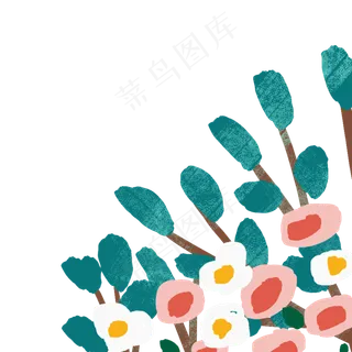 卡通植物花边下载