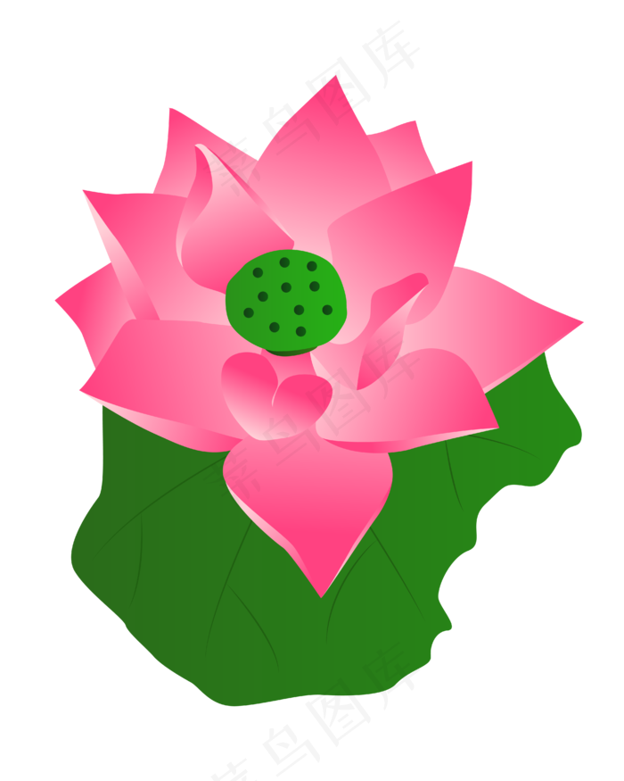 矢量卡通粉色莲花(4167*5208px 300 dpi )ai矢量模版下载