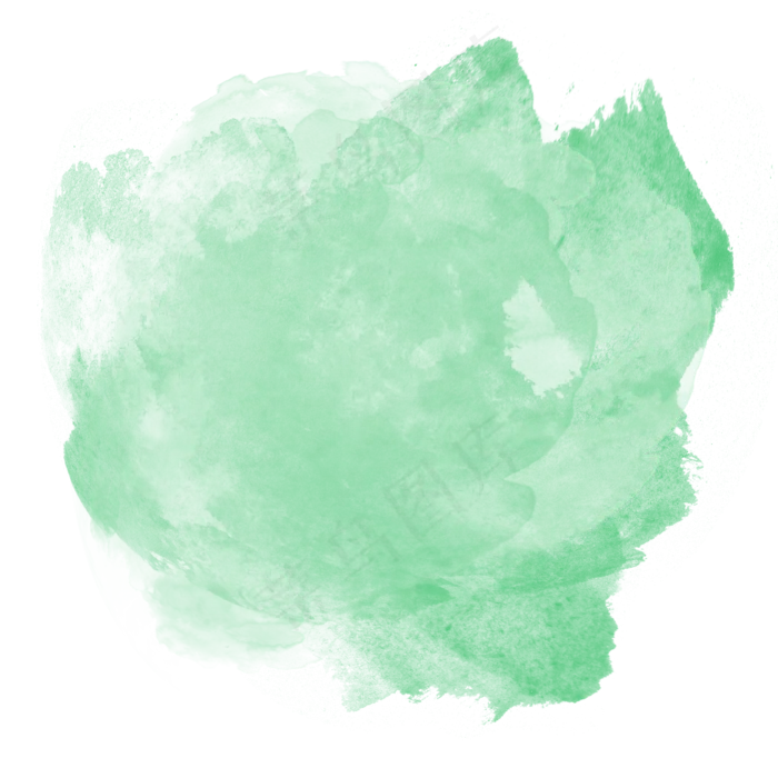 绿色水彩墨迹(2000X2000(DPI:300))psd模版下载