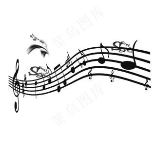 音乐五线谱装饰元素,免抠元素