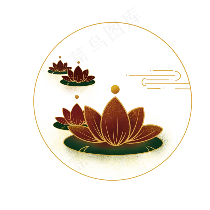 中元节荷花灯,免抠元素