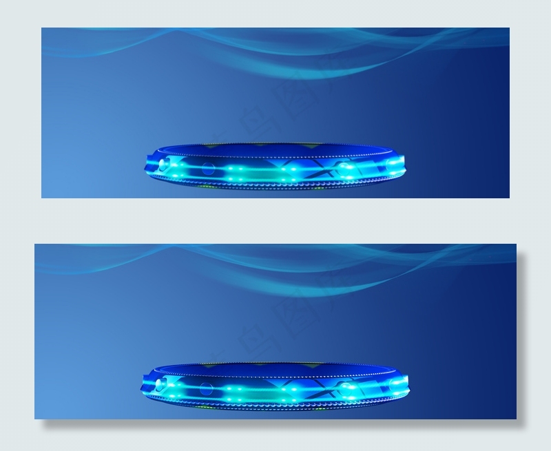 科技动感舞台几何体蓝色背景