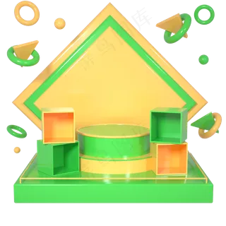 C4D端午节618立体几何电商 C4D端午节618立体几何电商