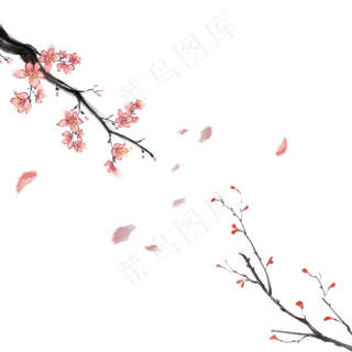 元宵节花枝装饰,免抠元素