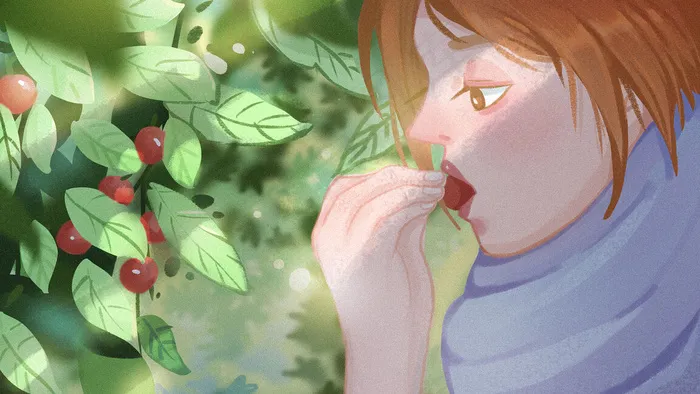 立夏小清新唯美插图(2880*1620px 300 dpi )psd模版下载