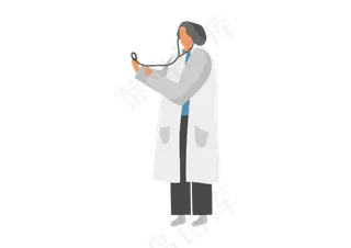 五一劳动节医生上班族卡通矢量插