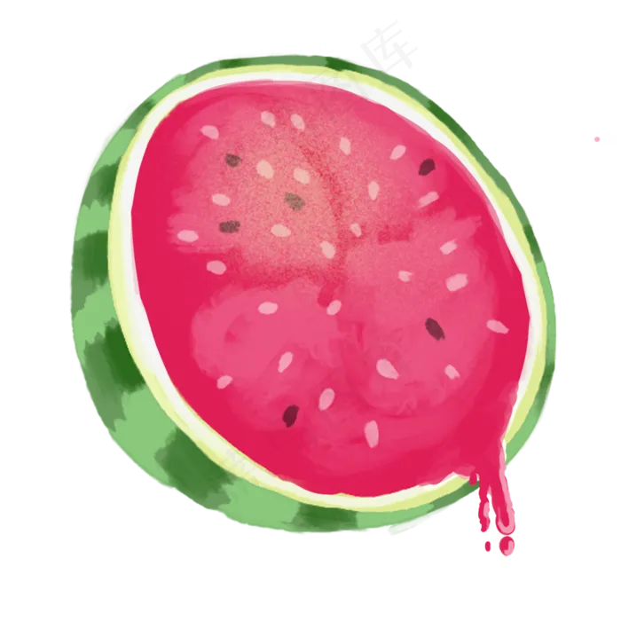 夏天夏日水果西瓜(2000X2000(DPI:300))psd模版下载