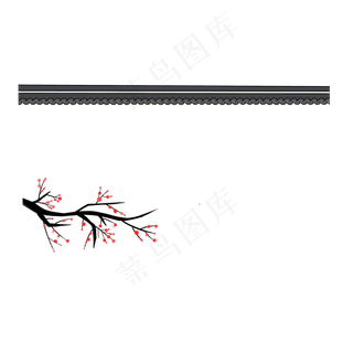 墙头屋檐梅花探春