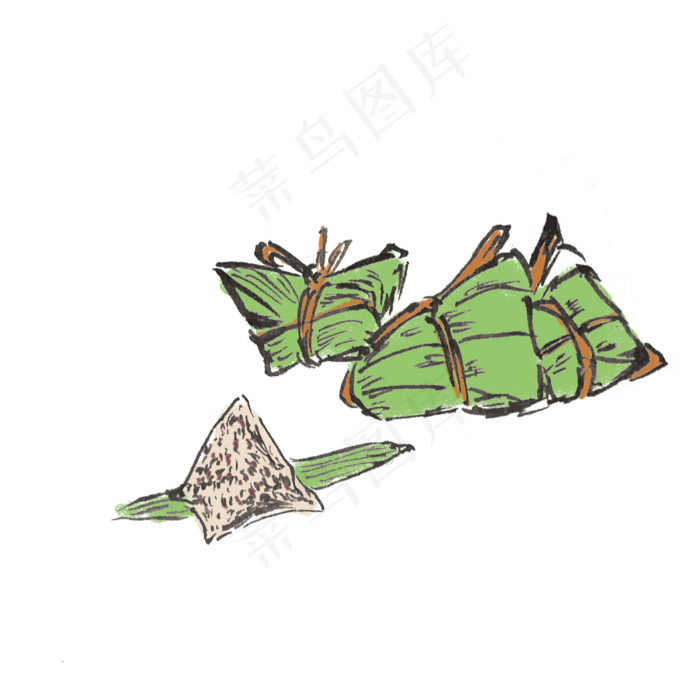 端午节包粽子手绘(4000X4000(DPI:300))psd模版下载