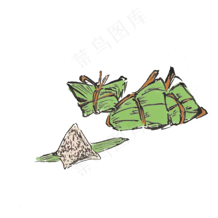 端午节包粽子手绘(4000X4000(DPI:300))psd模版下载