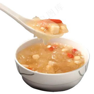 银耳杏仁羹,免抠元素