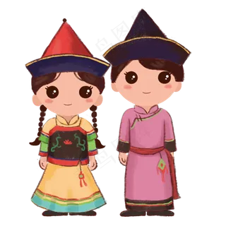 站立的少数民族温克尔族情侣PN