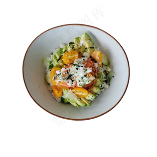 一碗健康的沙拉免抠图