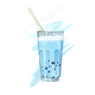 仿真写实类冷饮水彩