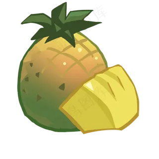 卡通菠萝水果