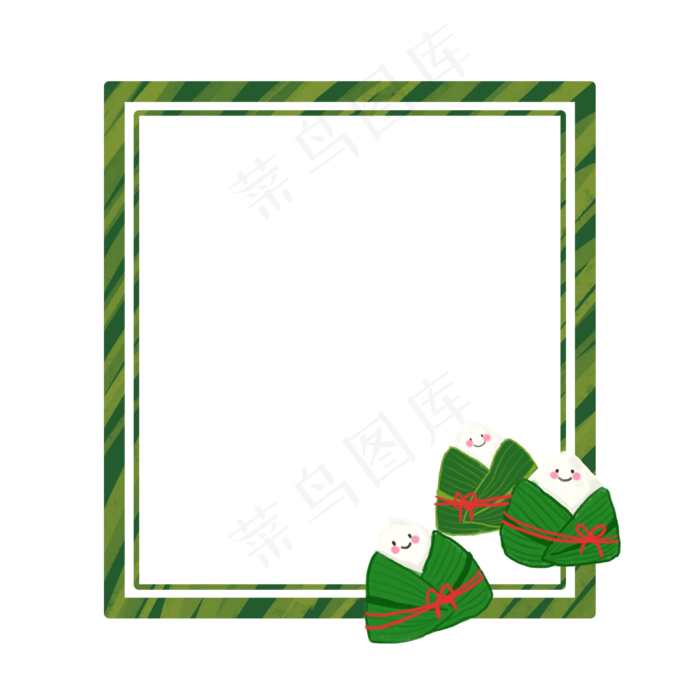 方形端午节边框PNG(2000X2000(DPI:300))psd模版下载