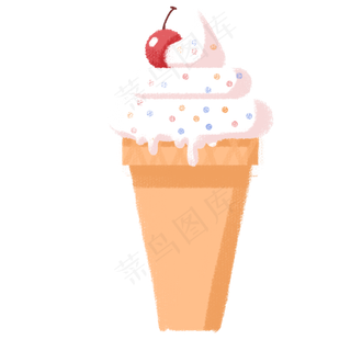 一支新鲜的冰淇淋免抠图
