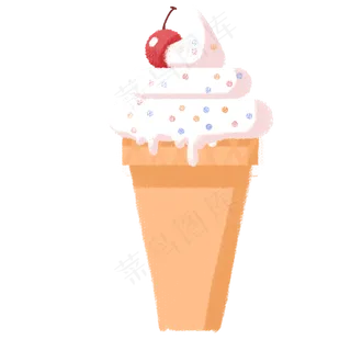 一支新鲜的冰淇淋免抠图