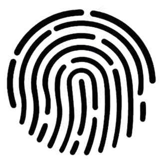 黑色指纹识别二维码