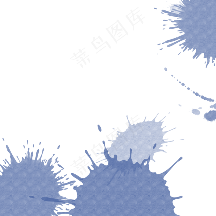 蓝色写意泼墨