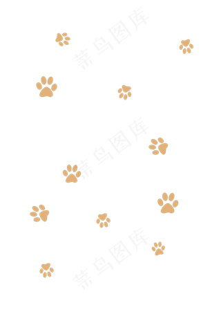 创意可爱狗狗爪子漂浮,免抠元素