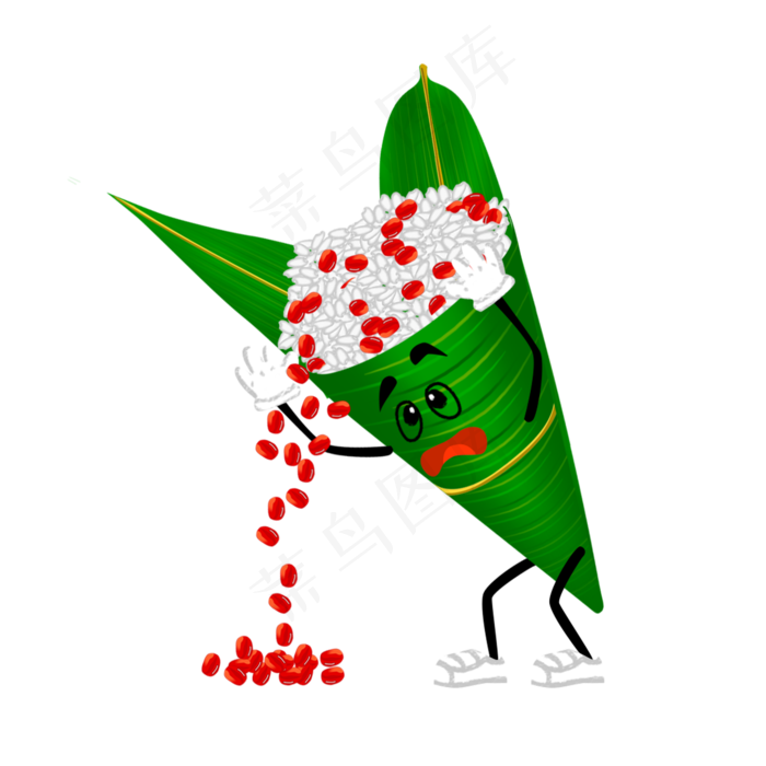 绿色的粽子(2000X2000(DPI:300))psd模版下载